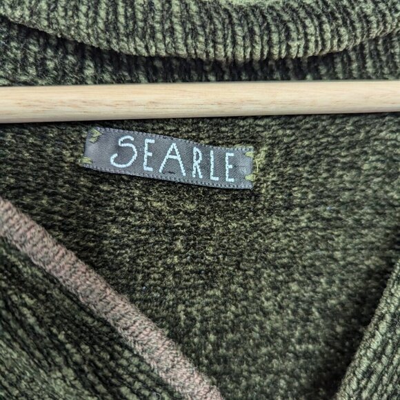 Olive Green Vintage Searle Button Front Chenille Tunic - Picture 3 of 10